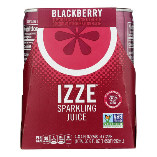 Izze - Lata de Mora Espumosa - Caja de 6-4/8.4 Fl Oz.
