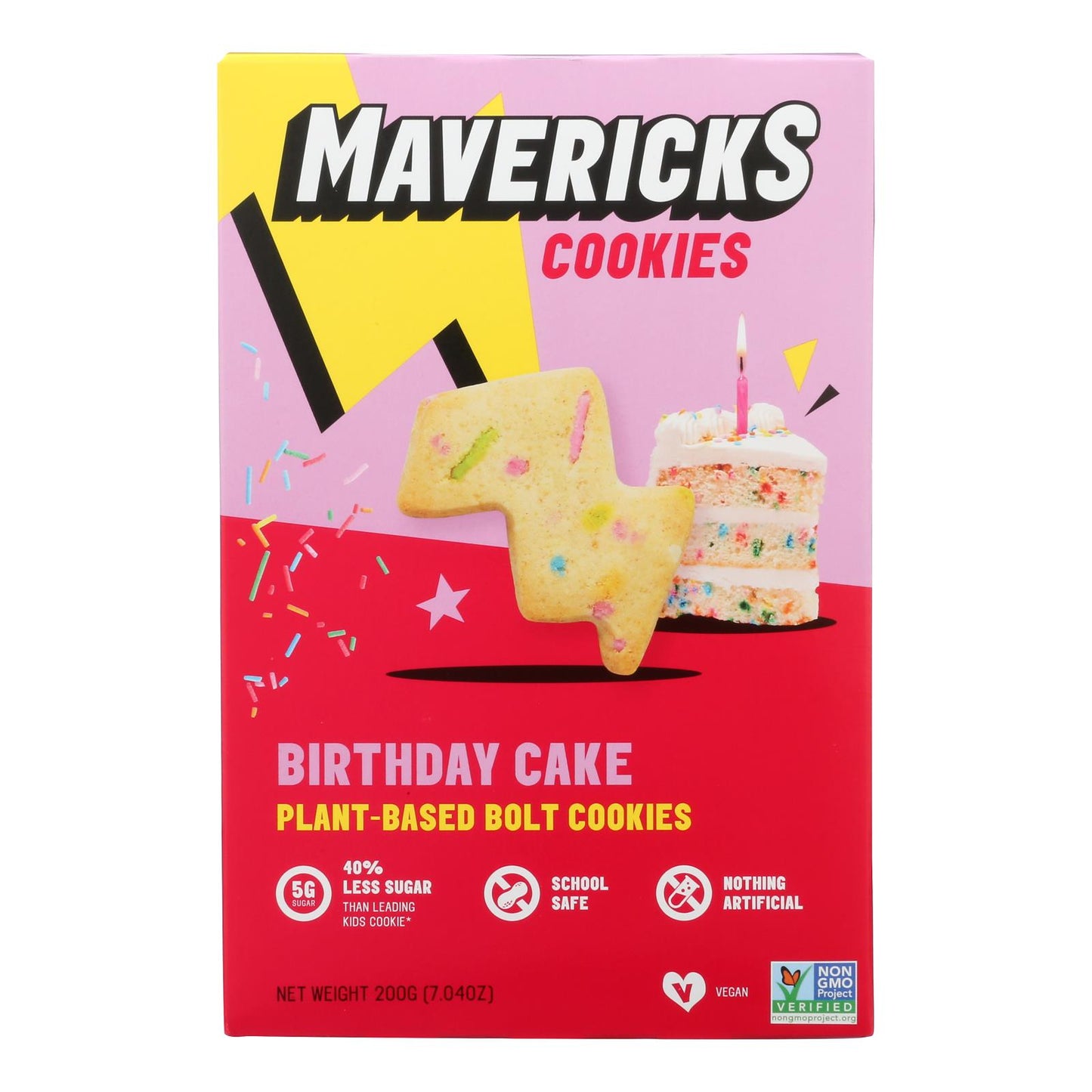 Mavericks Snacks - Cookiez Birthday Cake - Case Of 8-7.04 Oz