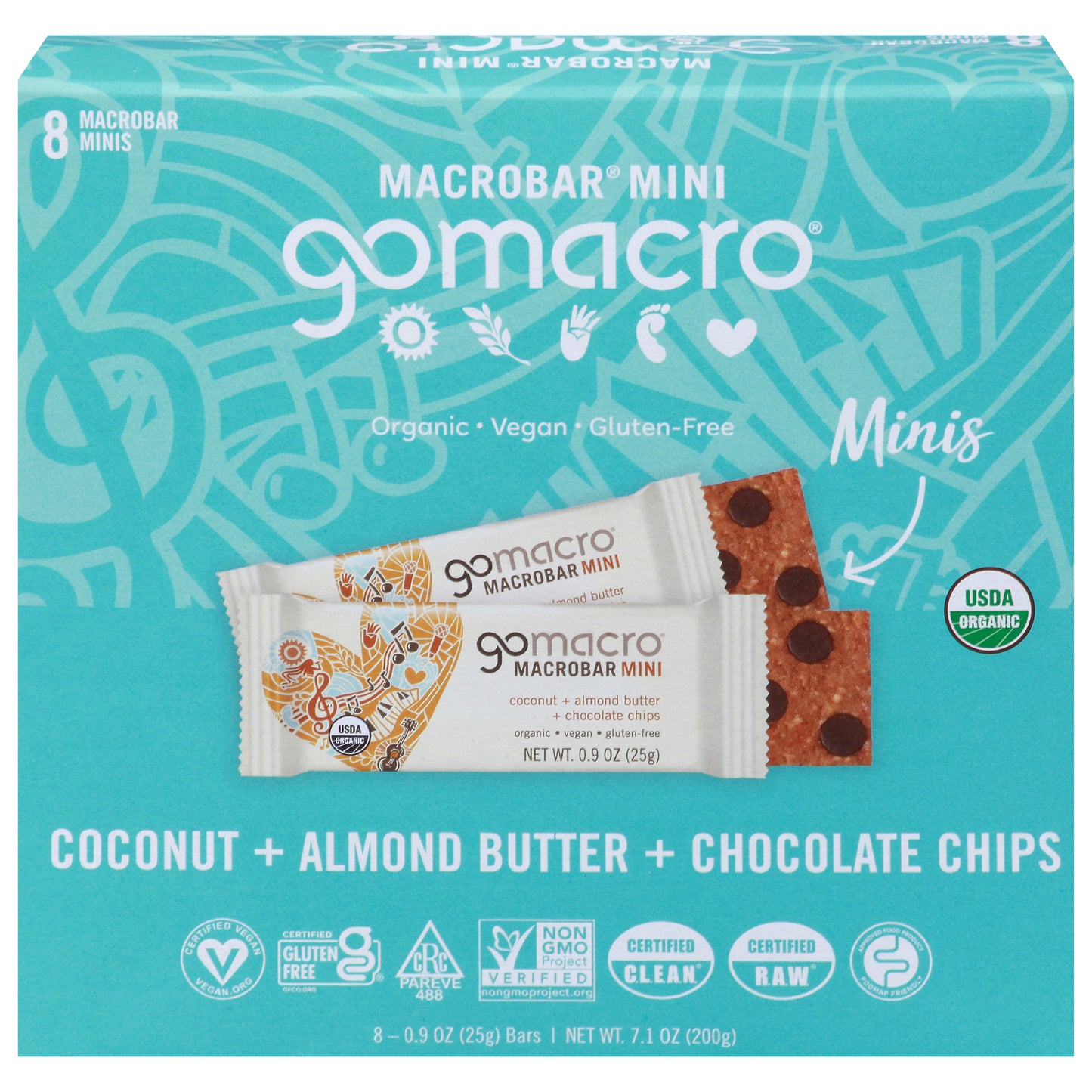 Gomacro - Barrita Mini Cnt Almbt Cc - Caja De 7-7.1 Oz