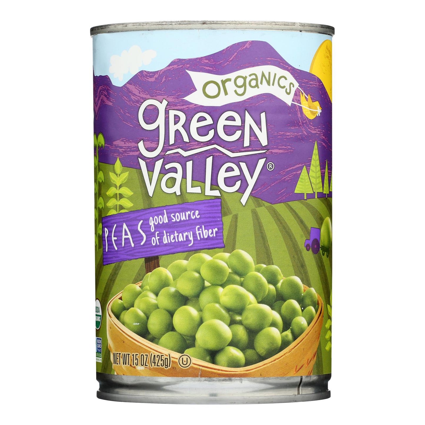 Green Valley Organics - Guisantes dulces - Caja de 12 a 15 oz