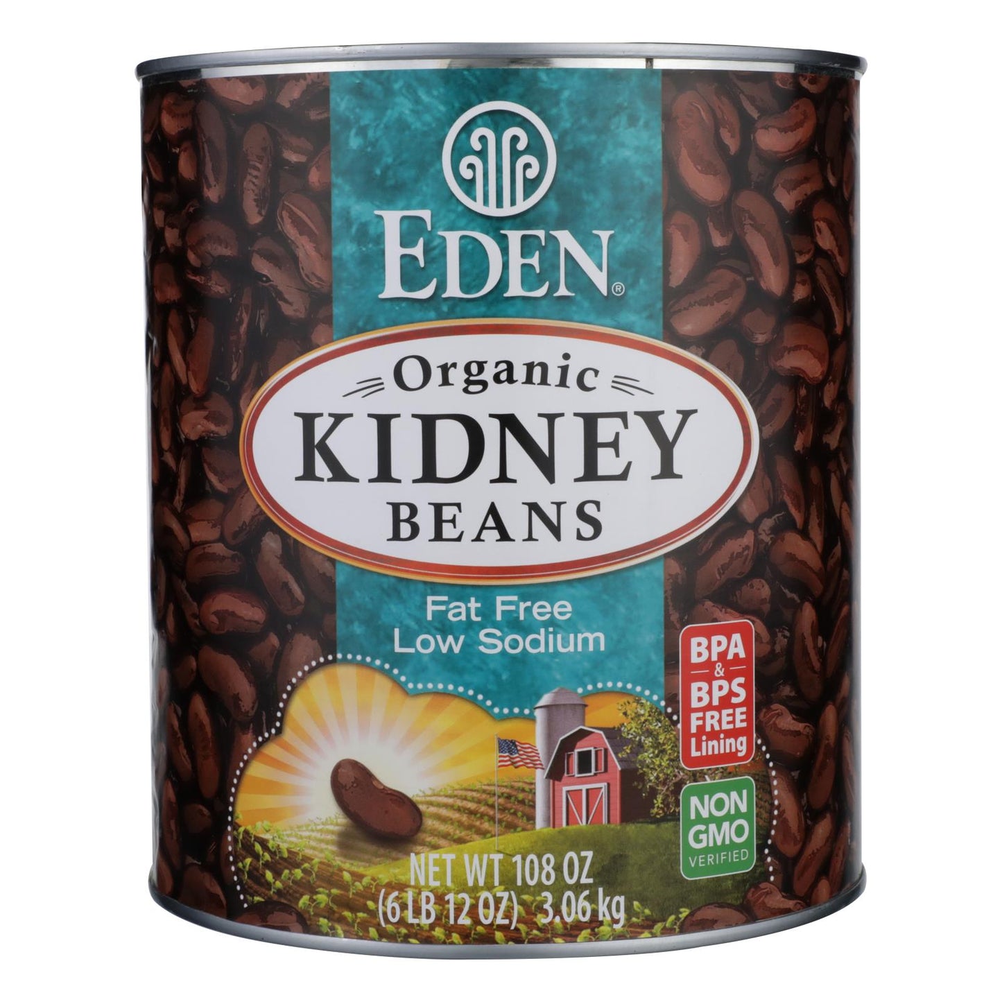 Frijoles orgánicos Eden Foods - Caja de 6 - 108 oz.