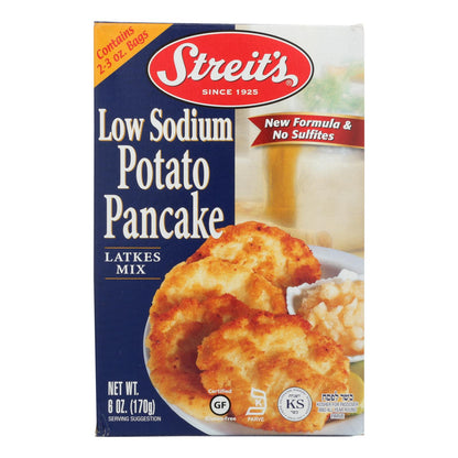 Mezcla para panqueques de papa de Streit's - Baja en sodio - Caja de 12 - 6 oz.