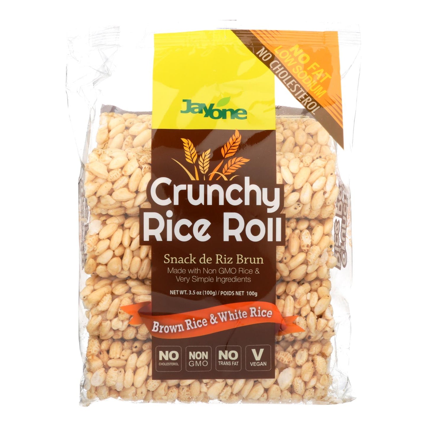 Rollo de arroz integral crujiente J1 - Caja de 12 - 3,5 oz