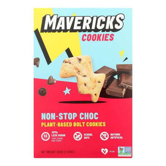 Mavericks Snacks - Cookiez Non Stop Chocolate - Case Of 8-7.04 Oz