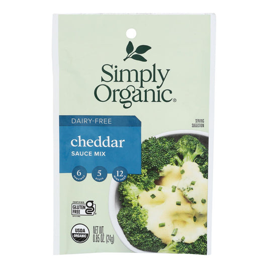 Simply Organic - Mezcla de salsa Cheddar Df - Caja de 12 - 0,85 oz