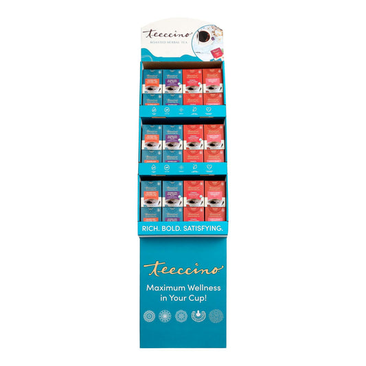 Teeccino - Displayog3 Té de hierbas 4 variedades - Caja de 48 unidades