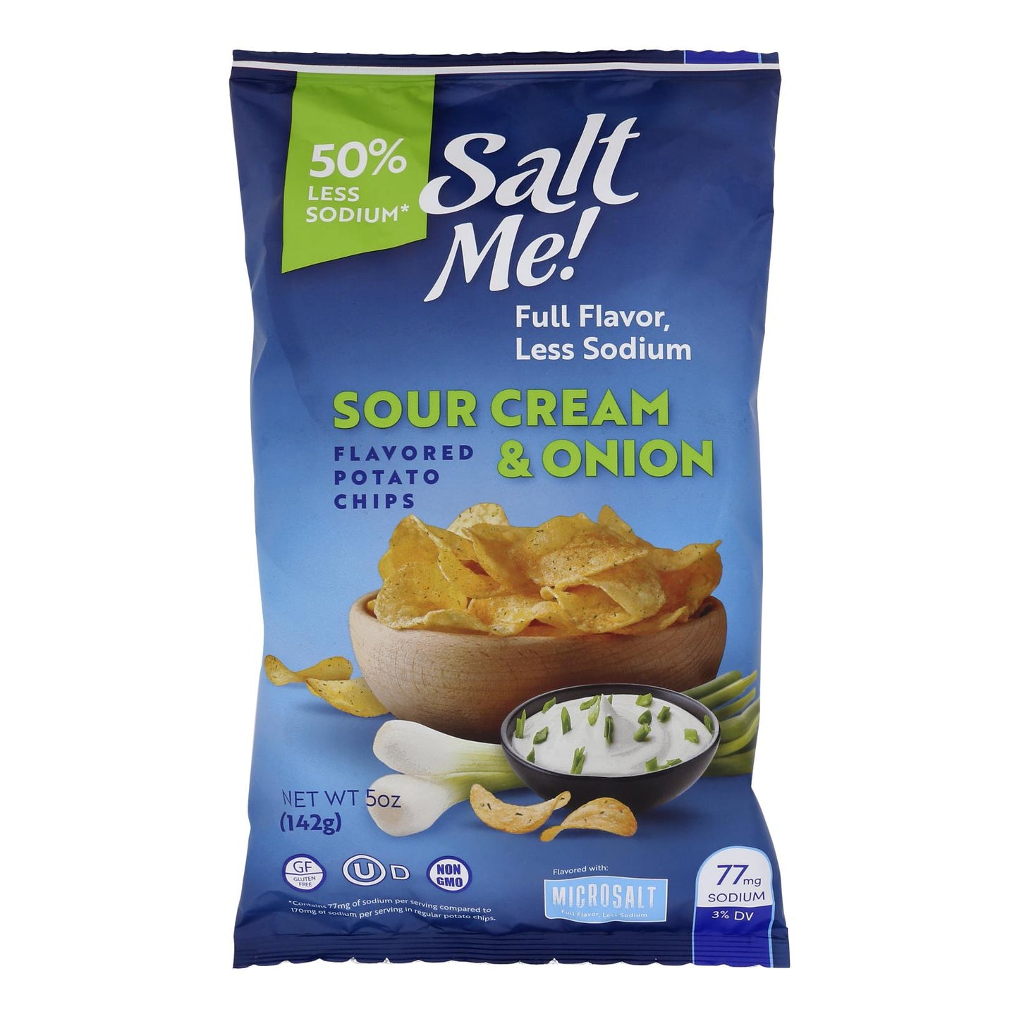 Saltme! - Papas fritas con crema de cebolla y salsa de soja - Caja de 12 de 5 oz