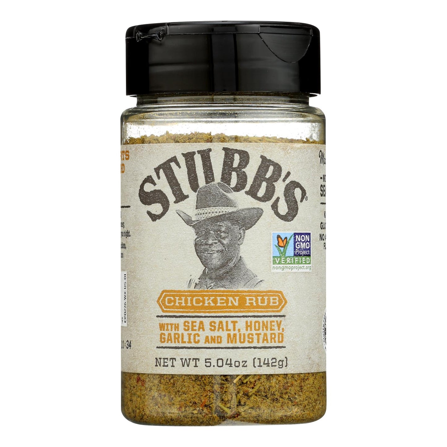 Stubb's Chicken Rub con sal marina, miel, ajo y mostaza - Caja de 6 - 5,04 oz