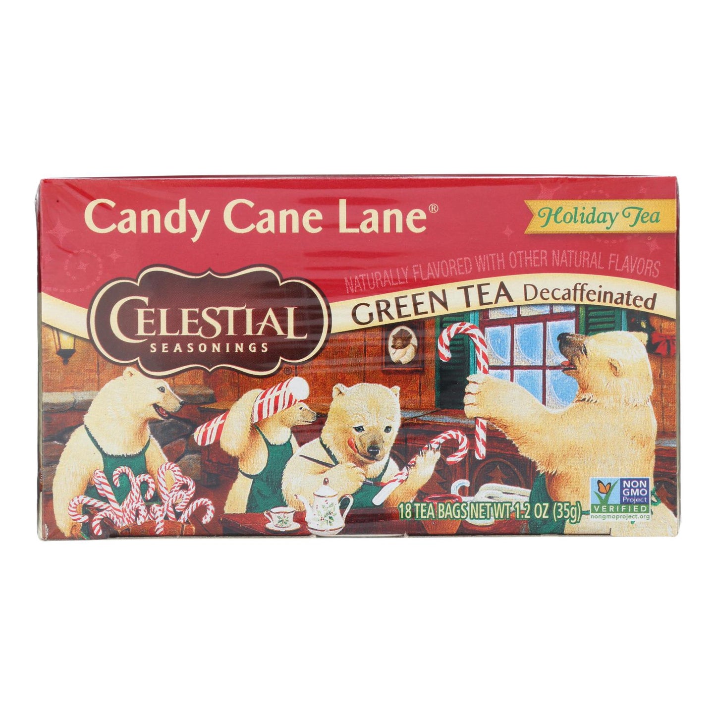 Celestial Seasonings - Green Tea Candy Cn Lane Dcf - Case Of 6-18 Bag