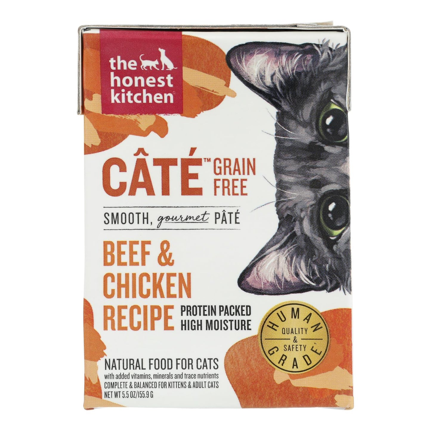 La cocina honesta - Cat Fd Green Fr Bf&amp;chkn Pte - Caja de 12 - 5,5 oz