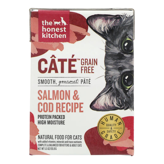 The Honest Kitchen - Paté de bacalao y salmón Cat Fd - Caja de 12 - 5,5 oz