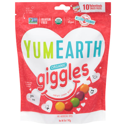 Yumearth - Caramelos navideños Giggles - Caja de 18 unidades de 5 oz