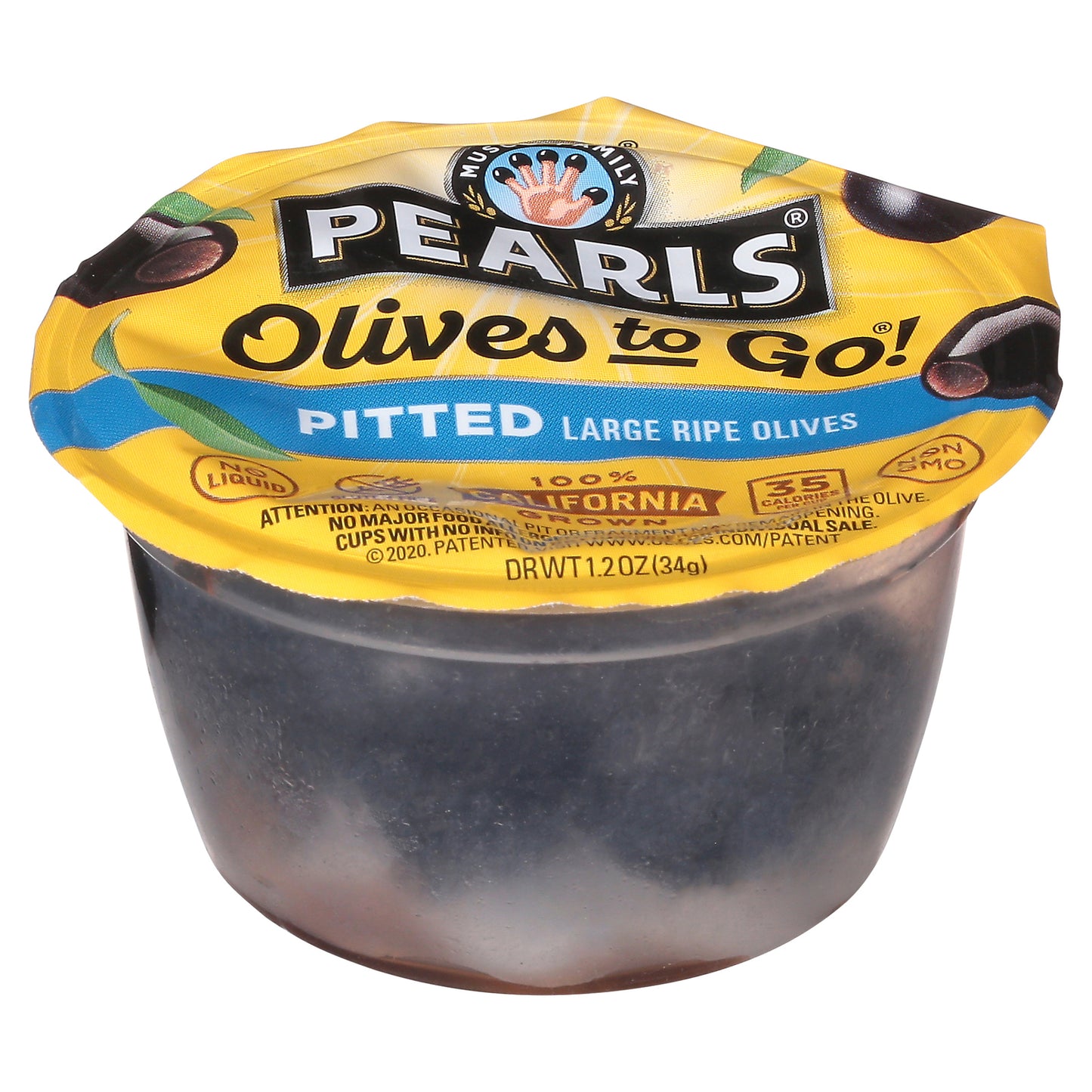 Perlas - Aceitunas Negras Maduras Sin Hueso - Caja De 12 - 1.2 Oz