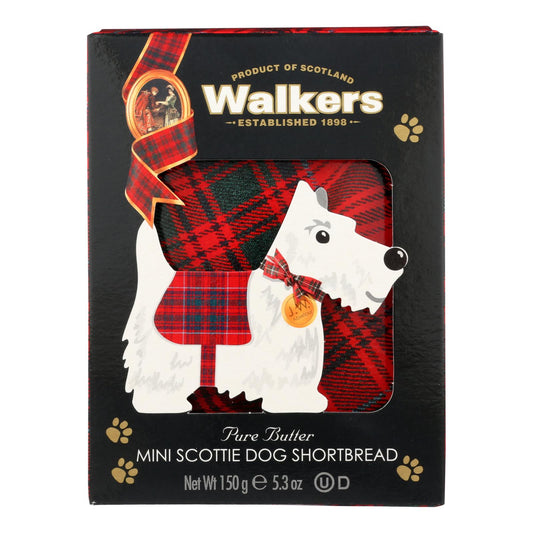 Galletas de mantequilla para perros Walkers Mini Scottie - Caja de 10 - 5,3 oz