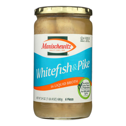 Pescado blanco y lucio de Manischewitz - Caja de 12 - 24 oz