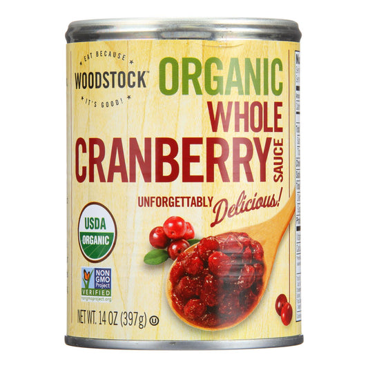 Woodstock - Organic Cranberry Sauce - Whole - Case Of 12 - 14 Oz.