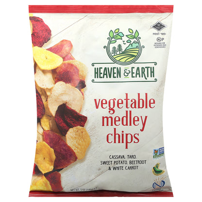 Heaven &amp; Earth - Chips de verduras variadas - Caja de 12 - 5 oz