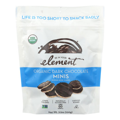 Element Dark Chocolate Mini Rice Cakes  - Case Of 6 - 3.5 Oz