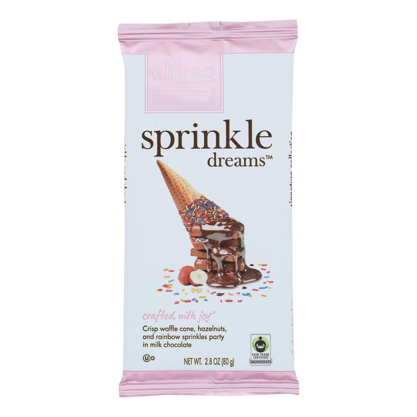 Chuao Chocolatier - Barra de chocolate Sprinkle Dreams - Caja de 12 - 2,8 oz
