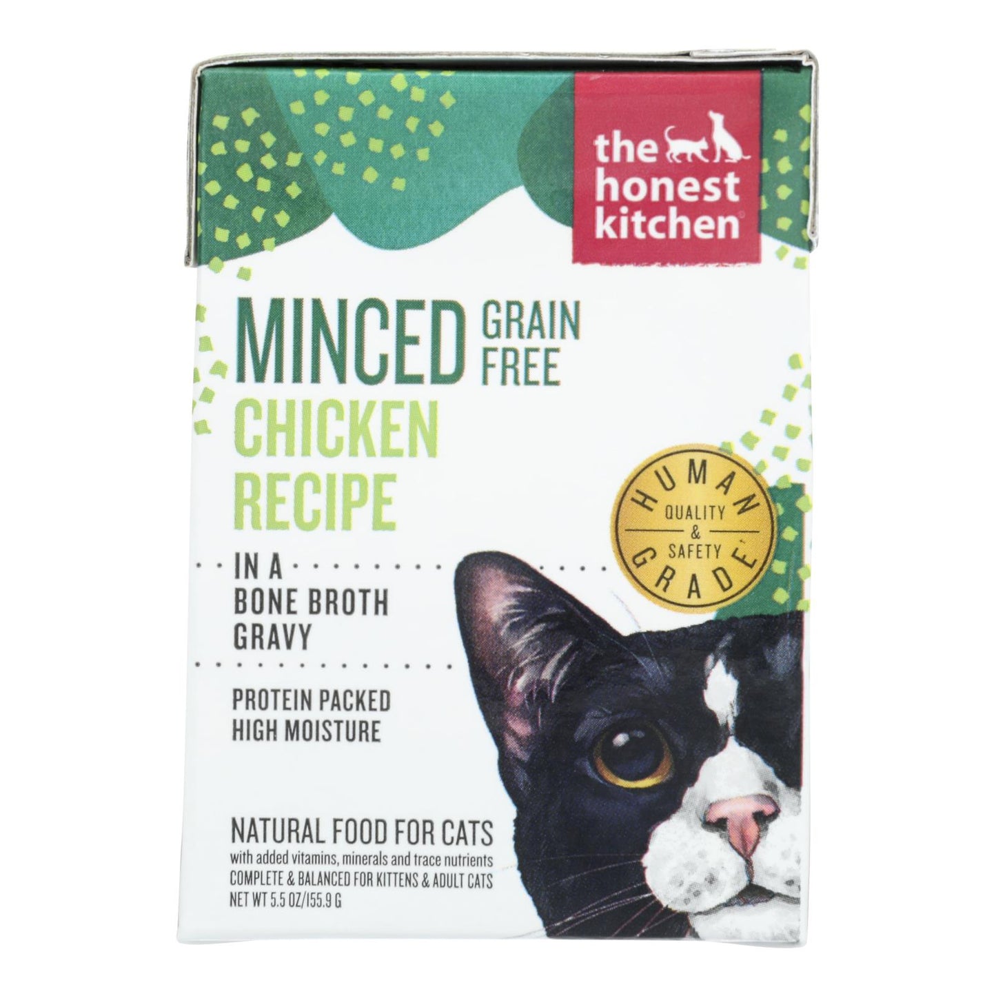 The Honest Kitchen - Salsa de pollo picada Cat Fd - Caja de 12 - 5,5 oz