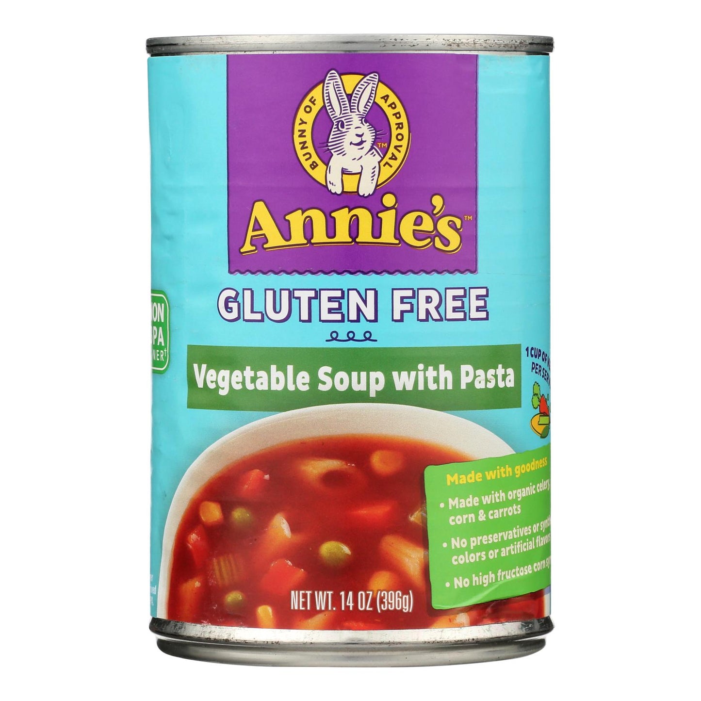 Pasta con verduras y sopa de Annie's Homegrown sin gluten (caja de 8 a 14 oz)