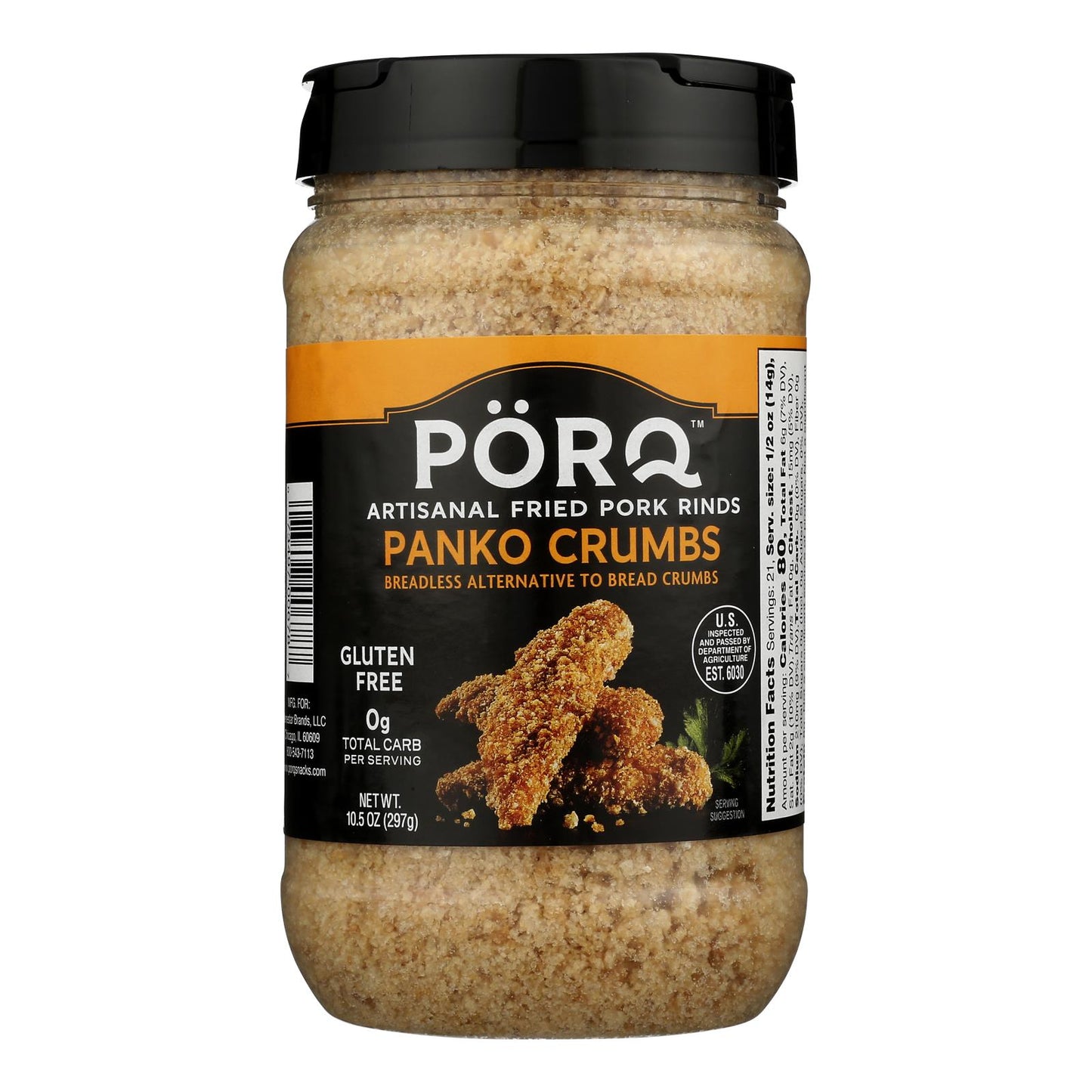 Porq - Panko Crumbs Sin Pan - Caja De 6 - 10.5 Oz