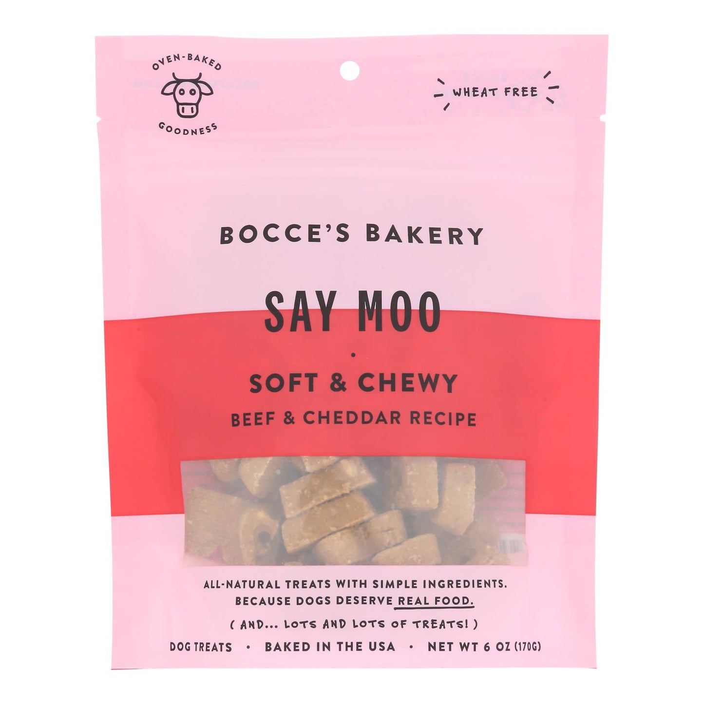 Bocce's Bakery - Dog Trt Say Moo Soft - Case Of 12-6 Oz