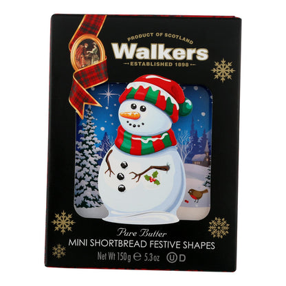 Galletas Walkers Shortbread - Caja de 10 galletas con forma de muñeco de nieve en 3D - 5,3 oz