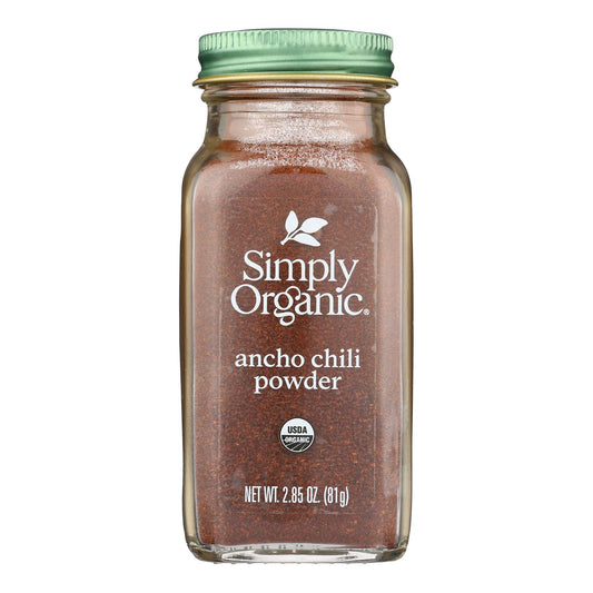 Organic Ancho Chili Powder From Simply Organic  - Case Of 6 - 2.85 Oz