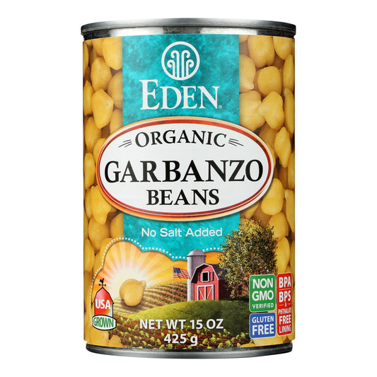 Garbanzos orgánicos Eden Foods - Caja de 12 - 15 oz.