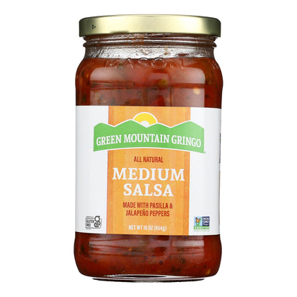 Salsa mediana Green Mountain Gringo - Caja de 12 - 16 oz.