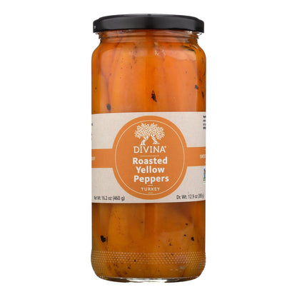 Divina - Pimientos Amarillos Asados ​​- Caja De 6-16.2 Oz