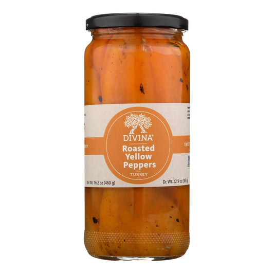 Divina - Pimientos Amarillos Asados ​​- Caja De 6-16.2 Oz