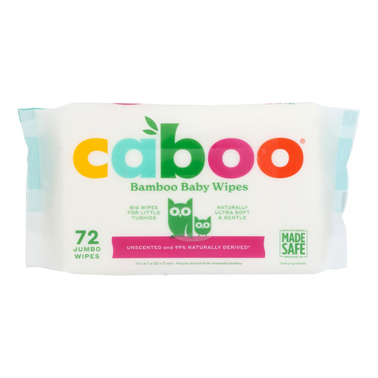 Caboo - Toallitas húmedas para bebés de bambú, 72 unidades, caja de 12, 1 unidad