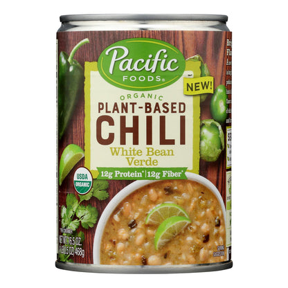 Pacific Foods - Chile blanco con frijoles verdes - Caja de 12 a 16,5 oz