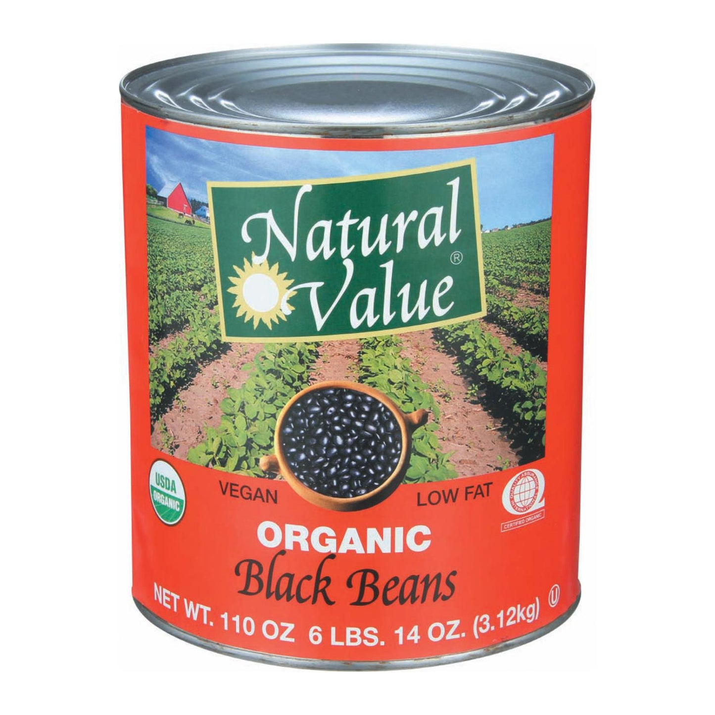 Frijoles y granos de valor natural - Caja de 6 - 108 oz.