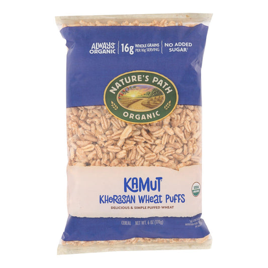 Cereales orgánicos Kamut Puffs de Nature's Path - Caja de 12 - 6 oz.