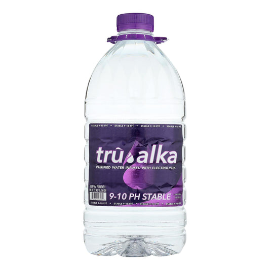 Agua alcalina estable Tru Alka de 9 a 10 pH (caja de 6) de 1 galón