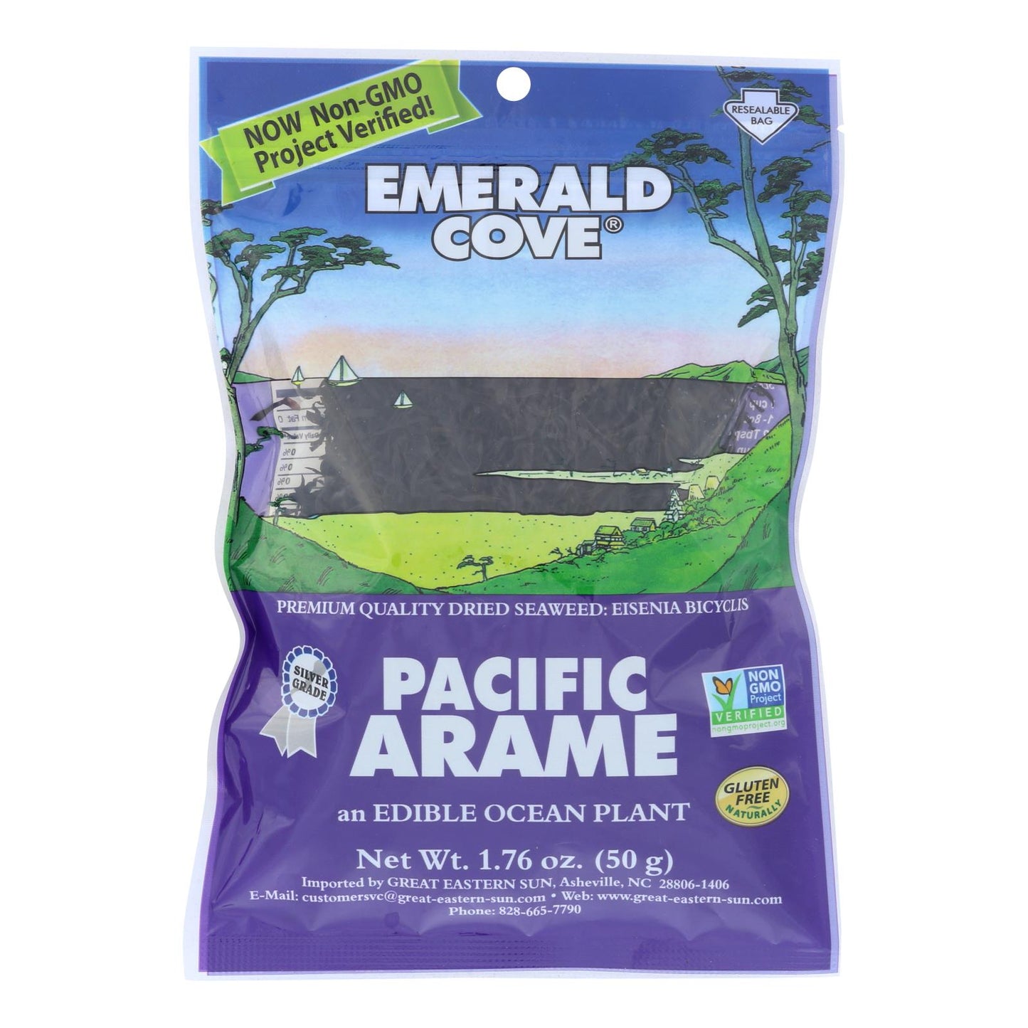 Emerald Cove Pacific Arame - 海菜 - 银级 - 1.76 盎司 - 6 盒装