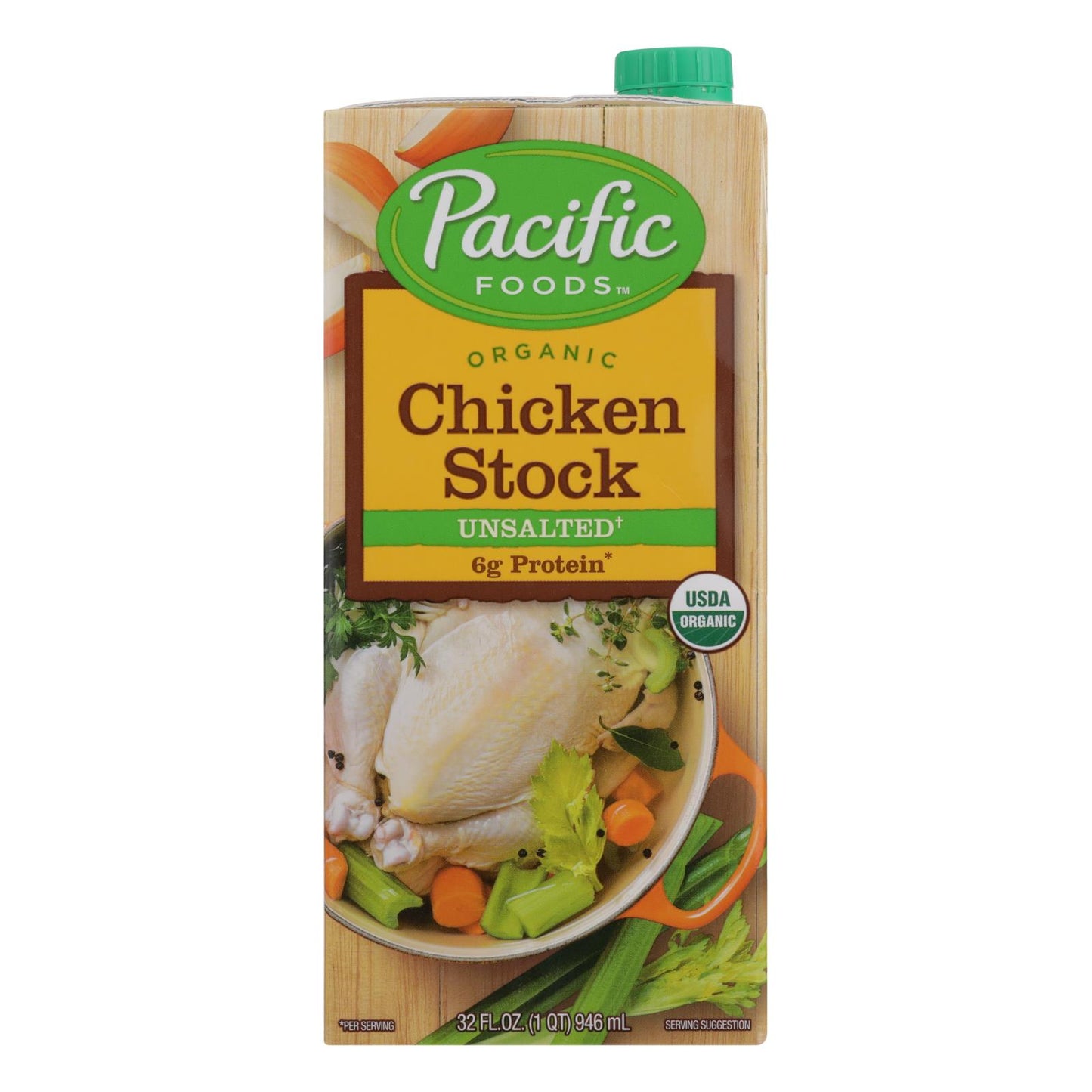 Pacific Natural Foods Simply Stock - Pollo - Caja de 12 - 32 fl oz.