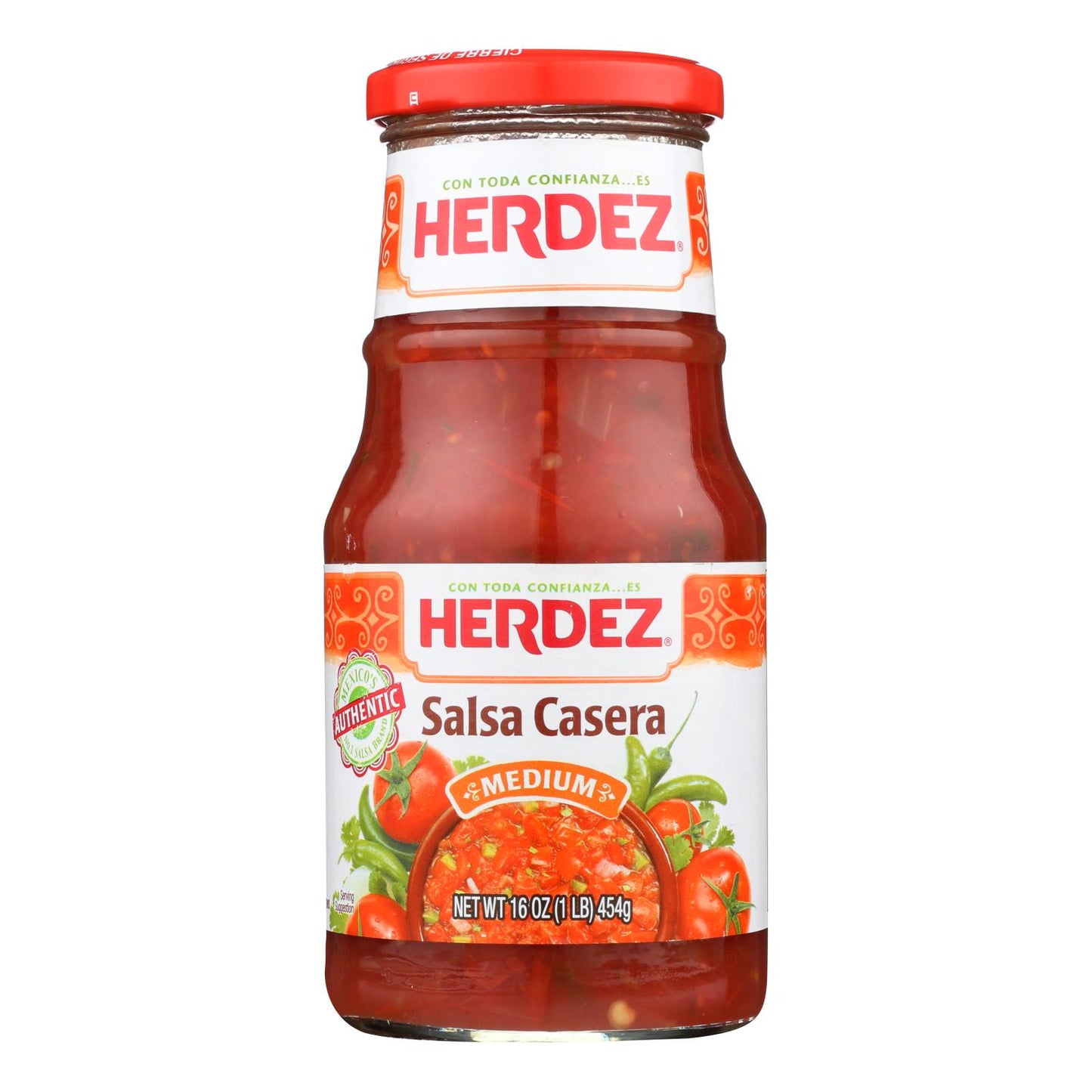 Salsa Herdez - Casera Mediana - Caja de 12 - 16 Oz.