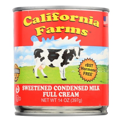 Leche condensada azucarada California Farms - Caja de 24 - 14 fl oz.