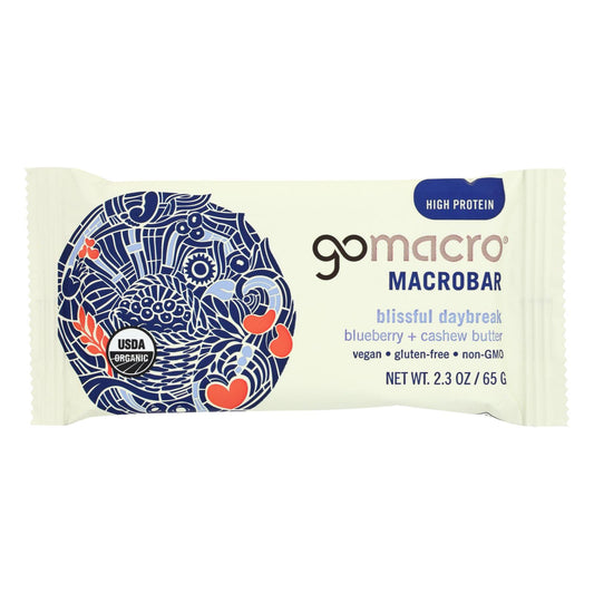 Barra Gomacro - Orgánica - Mantequilla de anacardo y frutos rojos - Caja de 12 - 2,3 oz