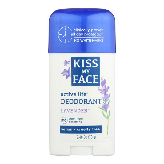 Kiss My Face Active Life Deodorant Lavender - 2.48 Oz