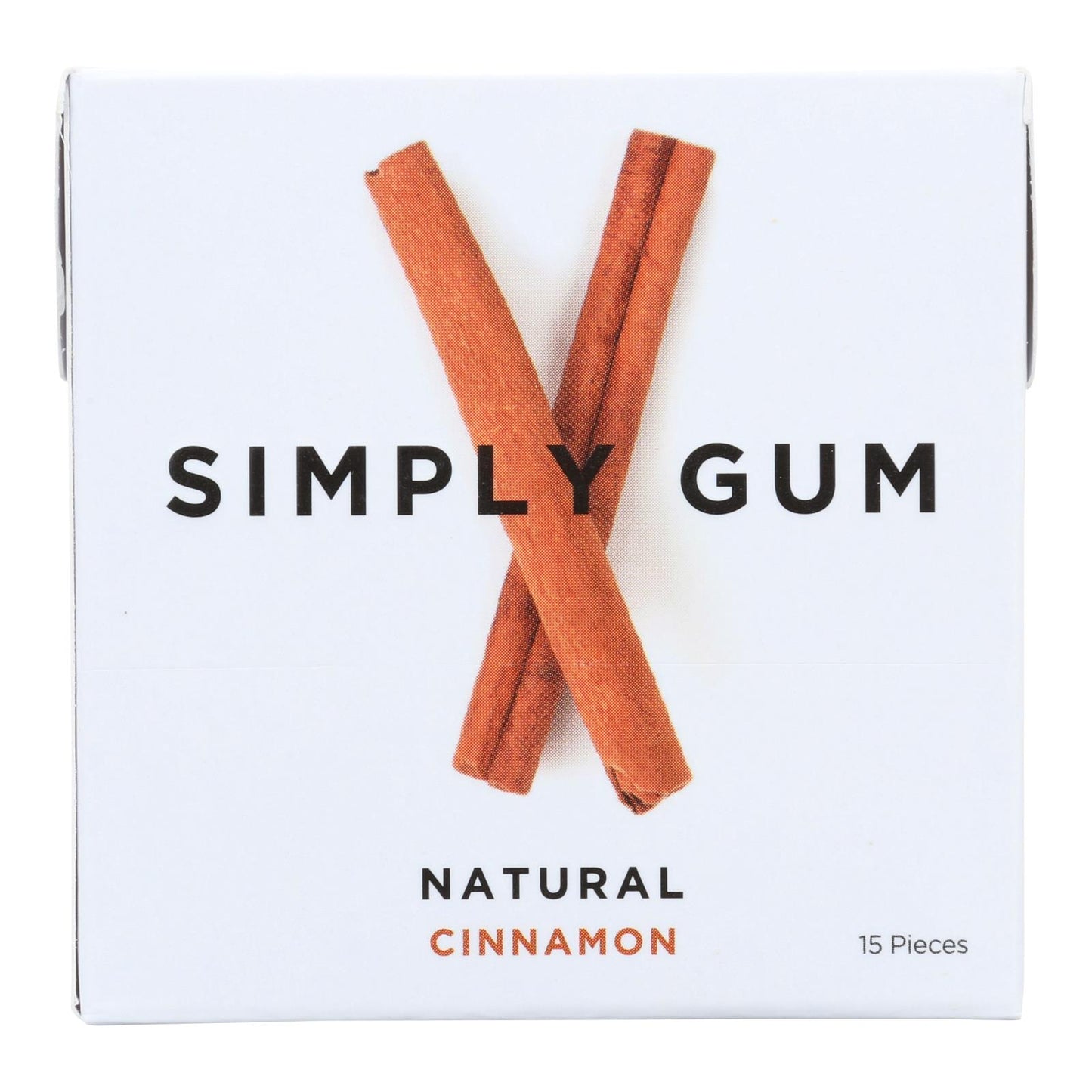 Chicle totalmente natural Simply Gum - Canela - Caja de 12 - 15 unidades