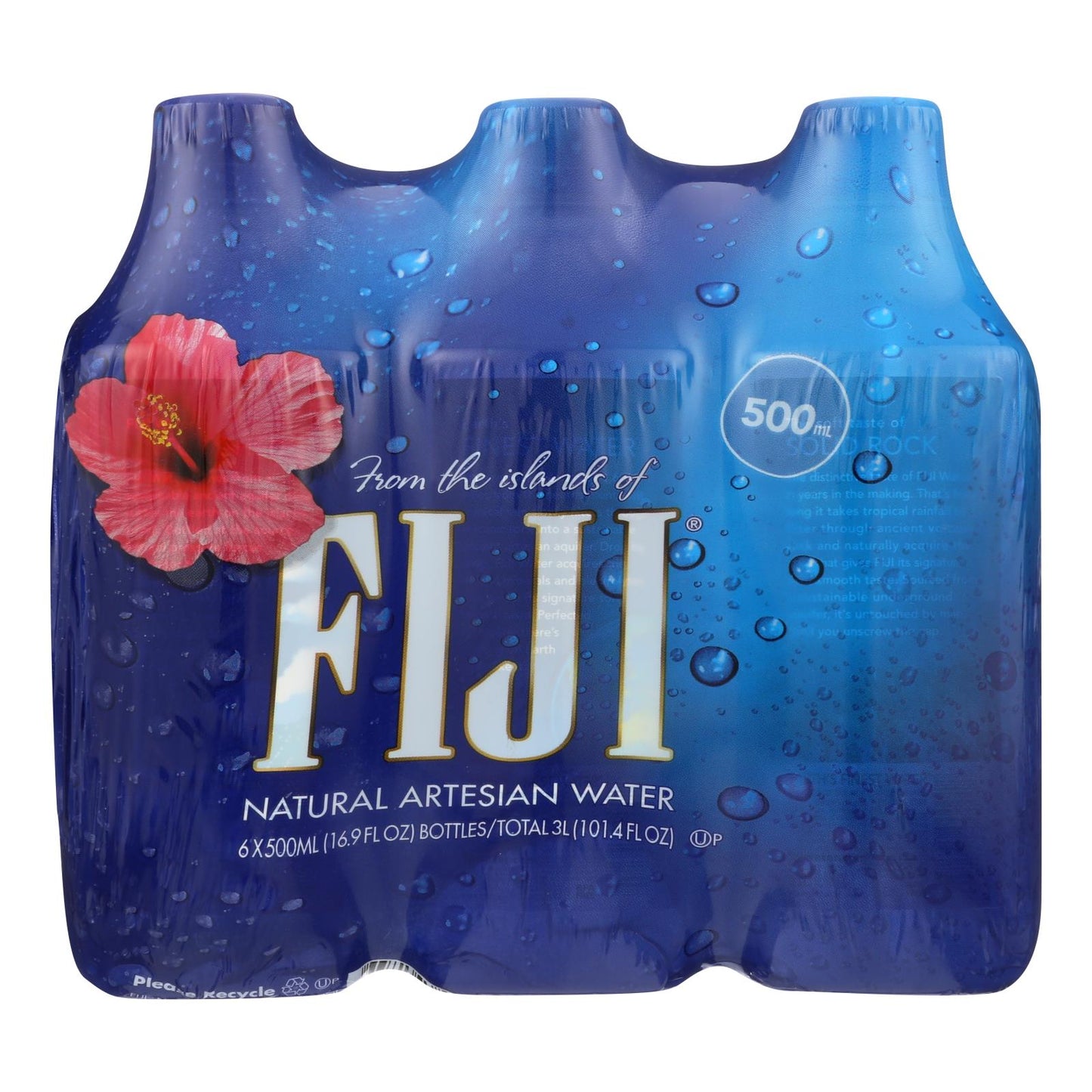 Agua artesiana natural de Fiji - Caja de 4 - 16,9 fl oz.