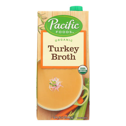 Caldo de pavo de Pacific Natural Foods, orgánico, caja de 12, 32 onzas líquidas.