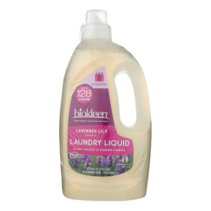 Biokleen - Detergente líquido para ropa Lavanda Lily - Caja de 6 - 64 Fz