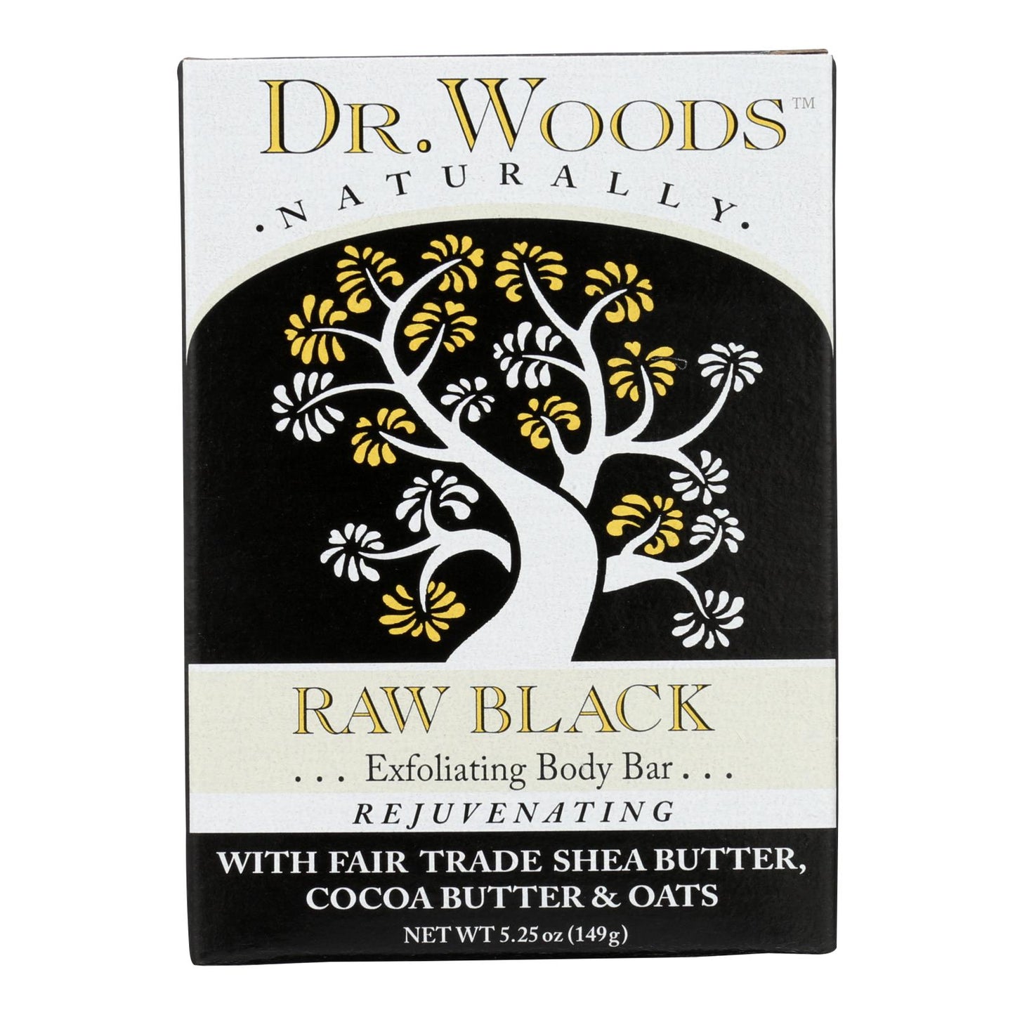 Dr. Woods Bar Soap Raw Black - 5.25 Oz