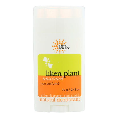 Earth Science Liken Plant Natural Deodorant Unscented - 2.5 Oz